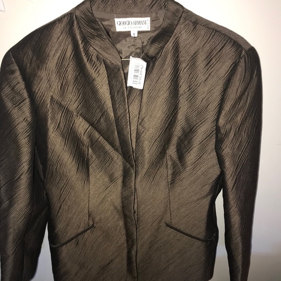 Georgio Armani Collezioni size 8 silk blazer - Picture 6 of 16
